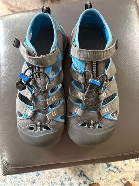 Keen Newport Kids Gray and Blue Water Shoes